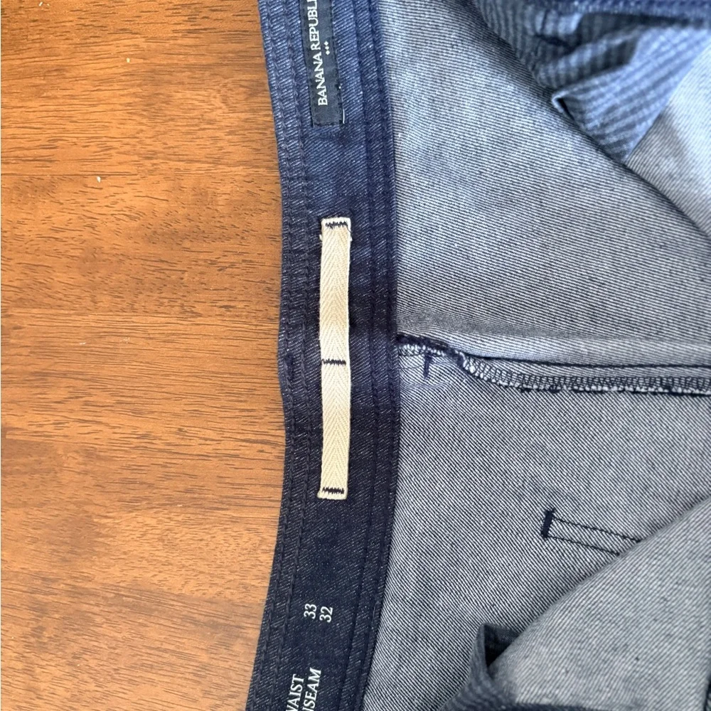 Banana Republic Mid-Rise Loose TENCEL™-Linen Cargo Pants indigo 33x32
